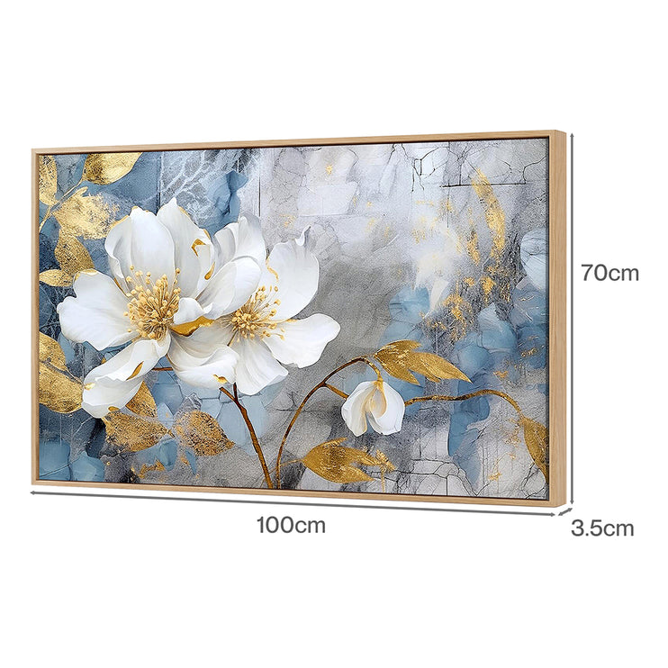 Yezi Large Framed Canvas Wall Art Flower Artwork  Home Bedroom Decor 70x100cm-2061251857585672194