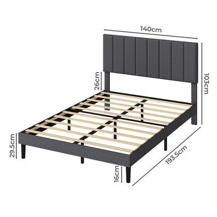 Levede Bed Frame Upholstered Platform Mattress Base Double-2029387289569923074