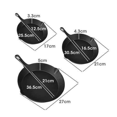TOQUE Non Stick Frying Pan Set 3PCS-1864184348027260930
