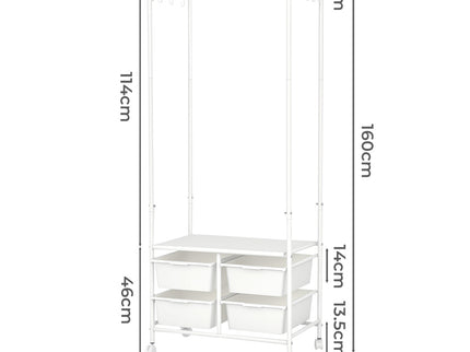 Levede 63CM Clothes Rack Stand Heavy Duty Hanging-1910149775454507010