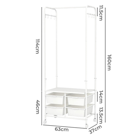 Levede 63CM Clothes Rack Stand Heavy Duty Hanging-1910149775454507010
