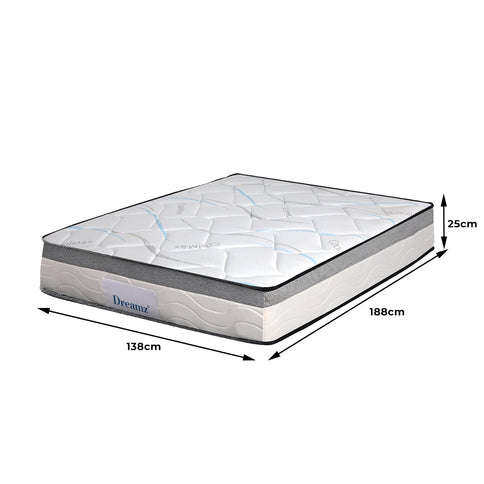Dreamz Spring Mattress Bed Pocket Tight Double-1864184413517123586
