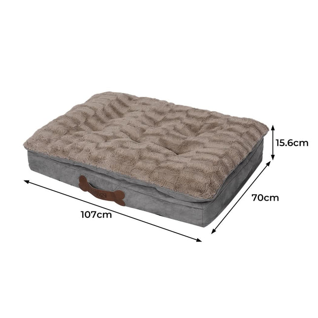 PaWz Dog Calming Bed Pet Cat Removable L Khaki Large-1954802526939385858
