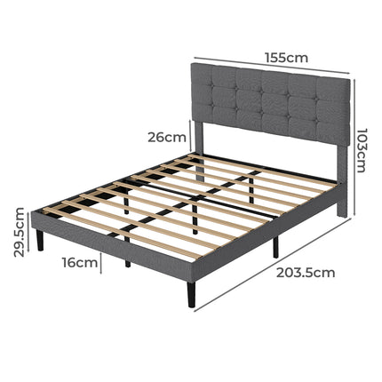 Levede Bed Frame Upholstered Platform Mattress Base Queen-2029387289368596482