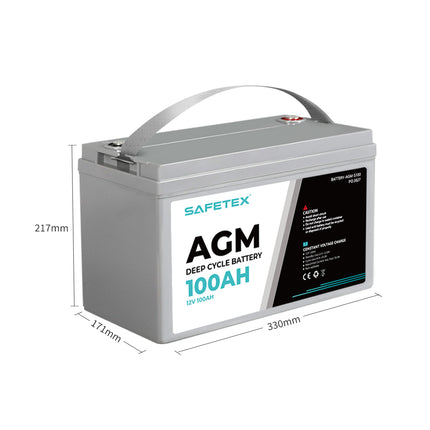 Safetex 12V 100Ah AGM Deep Cycle Lead-1950769975165849602