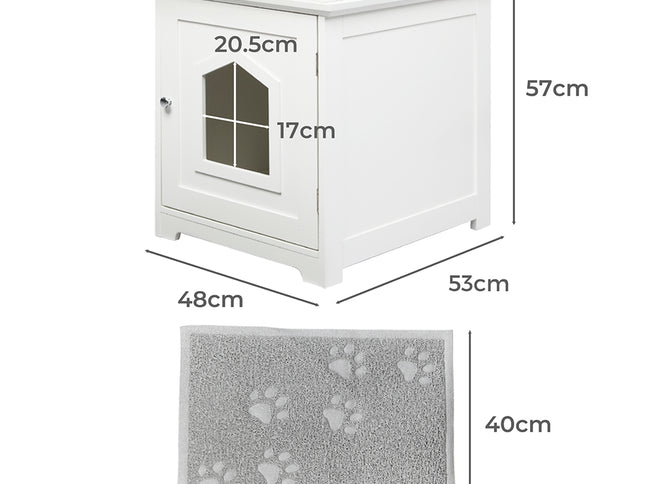 PaWz Cat Litter Box Mat Fully Enclosed-1864184552608632834