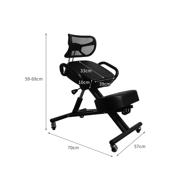 Levede Kneeling Chair Office Ergonomic Black-1973193817205116930