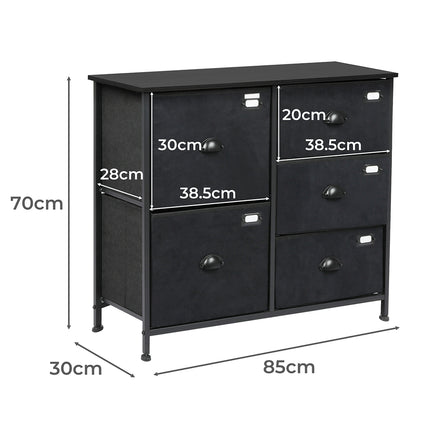 Levede Chest of 5 Drawers Storage Cabinet-1973194084755574786