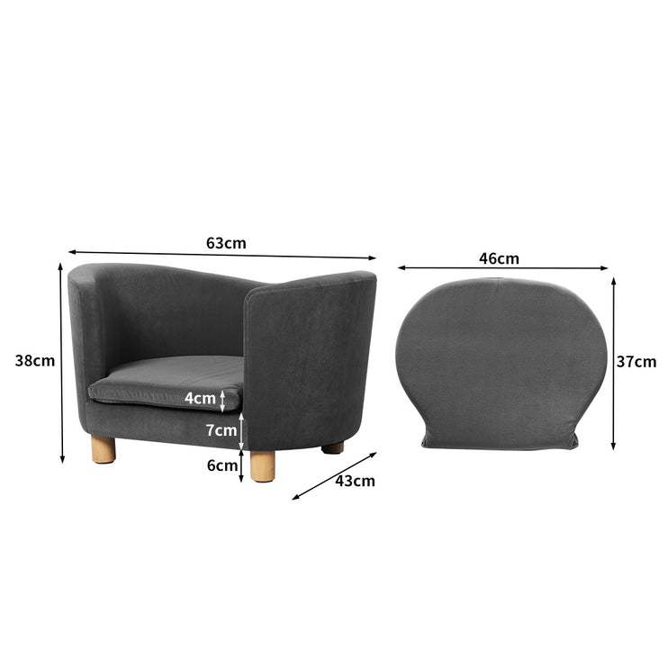 PaWz Luxury Elevated Sofa Anti-slip Grey-1973193645939101698