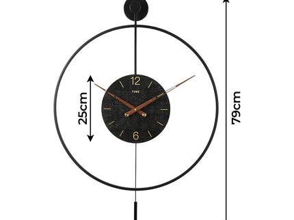 Yezi Round Wall Clock 60cm Large Modern Home Decoration-1910112270034276354