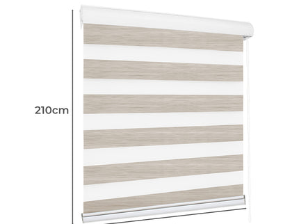 Marlow Blackout Zebra Roller Blind Curtains 150x210 Beige-1942353388759027714