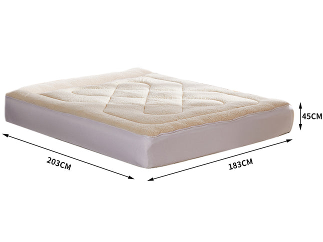 DreamZ Mattress Topper 100% Wool Underlay King-1975420430026149890