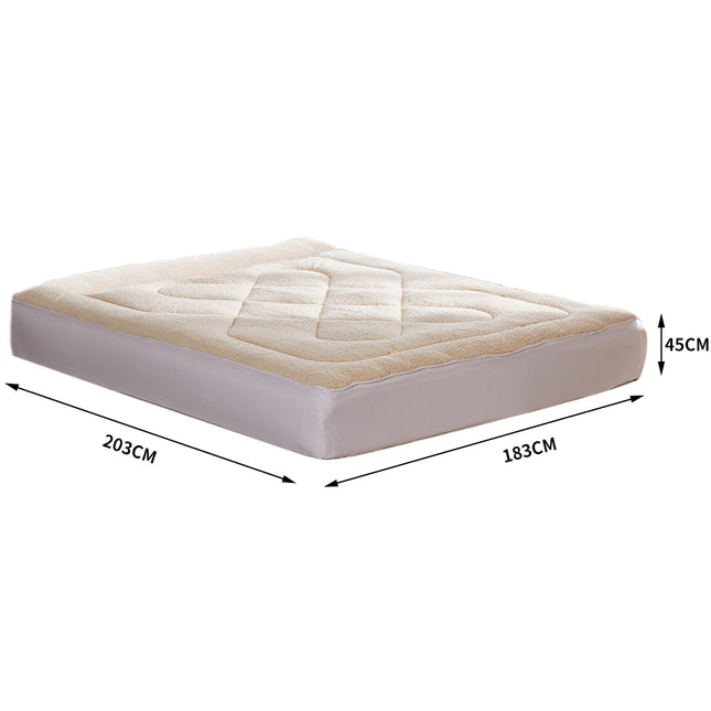 DreamZ Mattress Topper 100% Wool Underlay King-1975420430026149890
