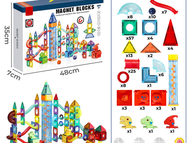 Kids Magnetic Tiles Blocks Dinosaur-1973193420809834498