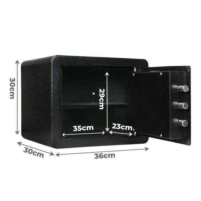 23.3L Digital Security Safe Box Password Key Lock Cash-1954802455669772290