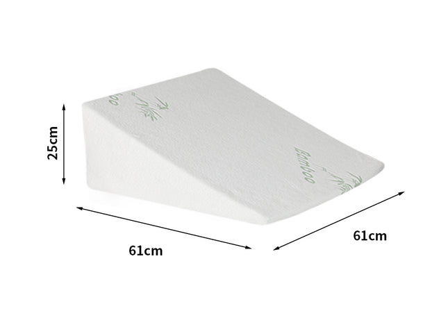 DreamZ Bedding Wedge Pillow Memory Foam White 25-1973193852223361026
