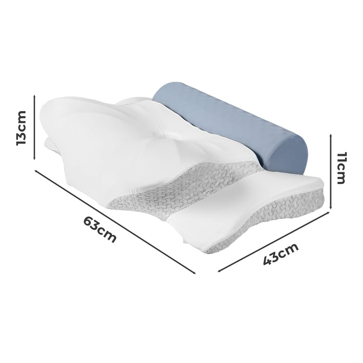 Dreamz Cervical Pillow Memory Foam Cooling Neck Support Pillow Neck Pain Relief-2061251866393710594