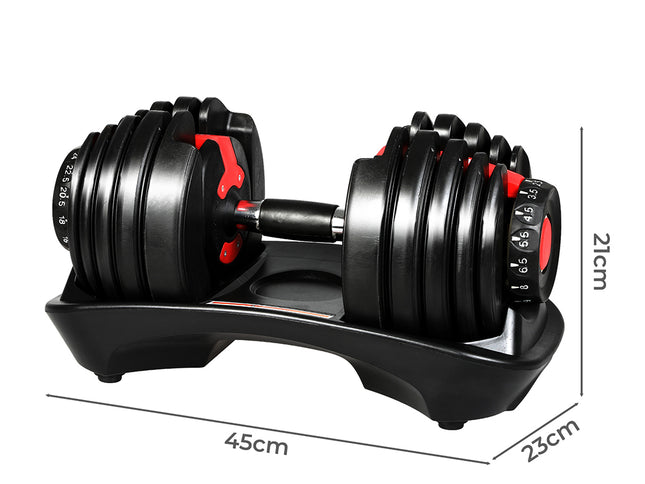 Centra 24kg Adjustable Dumbbell Set Home Gym-1973193425230630914