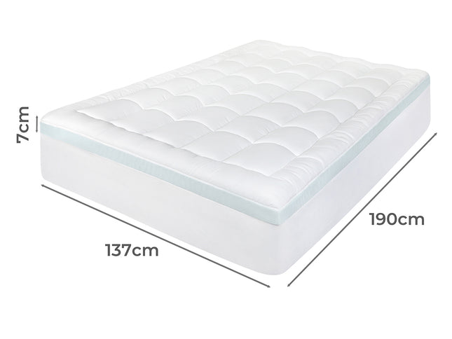 Dreamz Gel Memory Foam Mattress Topper 8cm Double Size-2006733414299996162