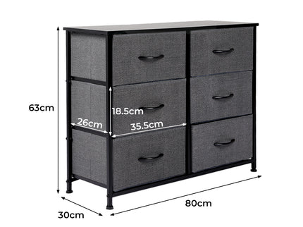 Levede Storage Cabinet Tower Chest Dark Grey-1917016725308706818