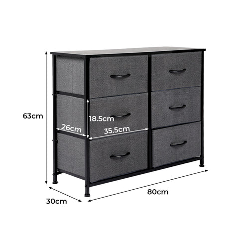 Levede Storage Cabinet Tower Chest Dark Grey-1917016725308706818