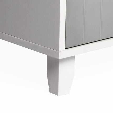 PaWz Enclosed Cat Litter Cabinet Box Grey-1975420459436609539