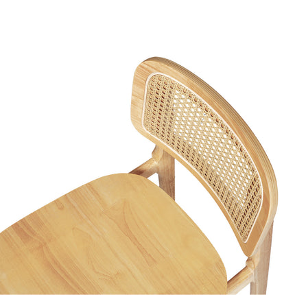 Levede 4x Rattan Dining Chair Wooden Kitchen Chair-2006733383874514947