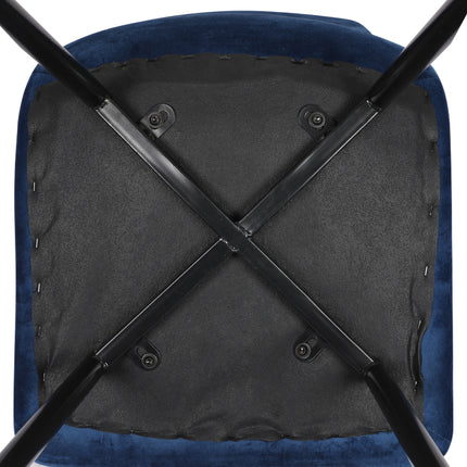 Levede 4x Dining Chairs Kitchen Velvet Blue-1975420493750210563