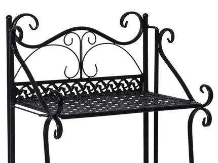 Levede Plant Stand 3 Tiers Outdoor Indoor Black-1864184721320316931