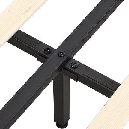 Levede  Floating Bed Frame Double with Headboard LED Lights Mattress Base-1973193436588806147