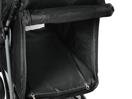 PaWz 4 Wheels Pet Stroller Dog Cat Cage Black-1864184624134098947
