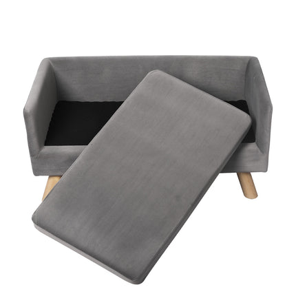 PaWz Pet Sofa Bed Dog Warm Soft Lounge Grey-1975420459071705091