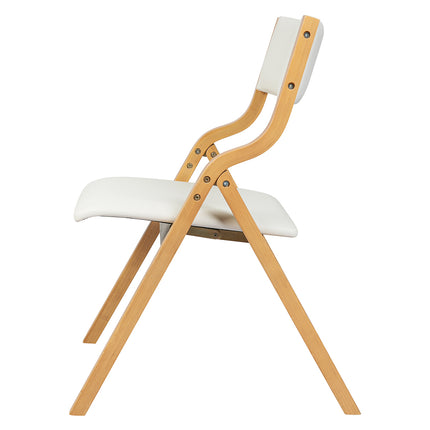 Levede 2x Dining Chairs Foldable PU Beige-1975420497088876547
