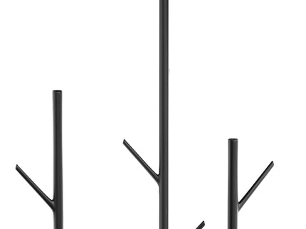 Levede Coat Rack Clothes Stand 8 Hook Organizer Black-1942353108294307843