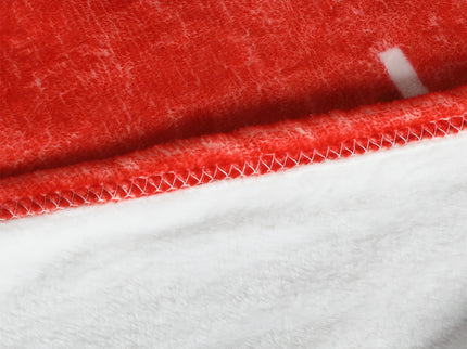 Santaco Throw Blanket Xmas Double Sided Red Single-1864184745487896579