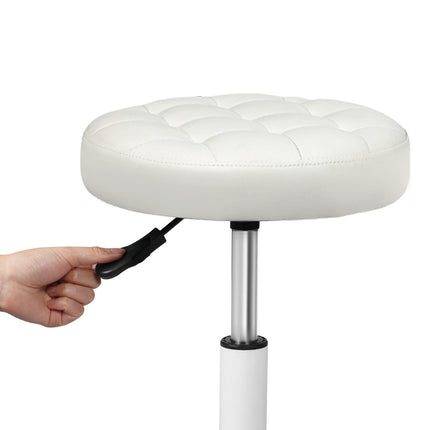 Levede 4x Rolling Bar Stool Swivel Salon SPA Chair Beige-2029387306187755523
