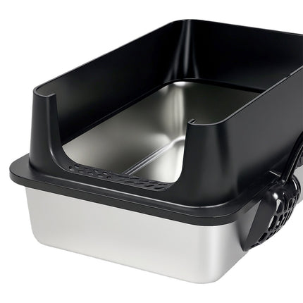 Pawz Stainless Steel Large Enclosed Cat Litter Box-2029387298965164035