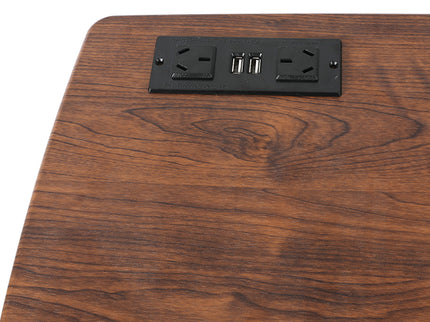 Levede Mobile Standing Desk Foldable Brown Fold-1910113012719685635