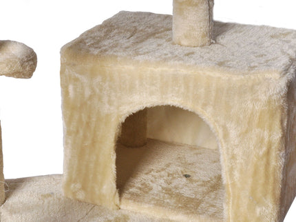 PaWz Cat Tree Toy Scratching Post Scratcher Beige-1910113147763691523