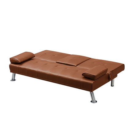 Levede Sofa Bed Adjustable Recliner Brown-1975420502369505283