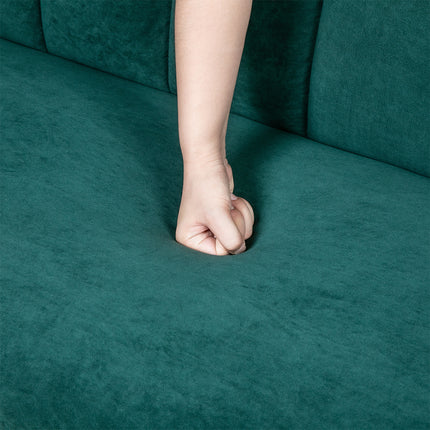 Levede Sofa Bed Convertible Velvet Lounge Recliner Couch Sleeper 3 Seater Green-1973193800419512323