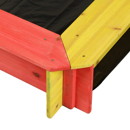Bopeep Kids Wooden Sandbox 120X120CM-1954802417065398275
