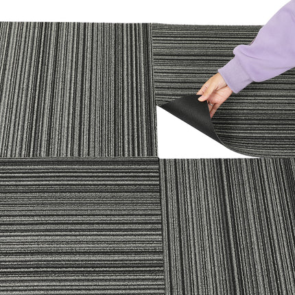Marlow 20x Carpet Tiles 5m2 Box Heavy Black-2006733159357616131