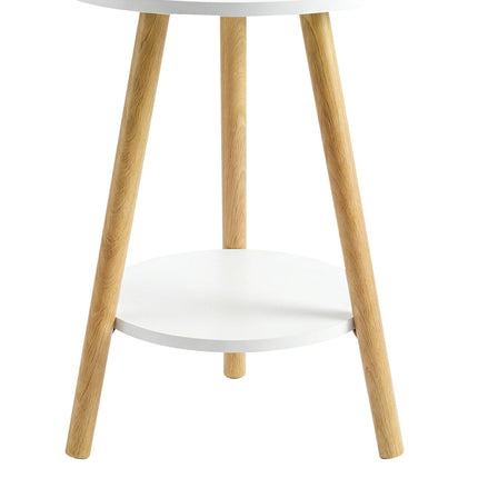 Levede Round Coffee Table 2-Layer Living Room End Tables Bedroom Side Tables-2050059016905822211