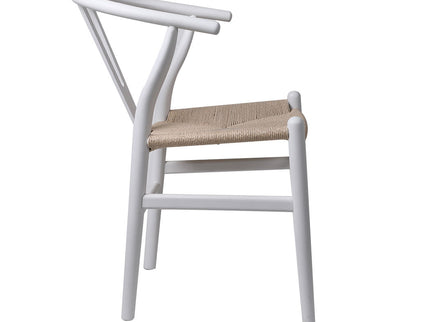Levede 2x Dining Chairs Wooden Hans White-1942353395633491971