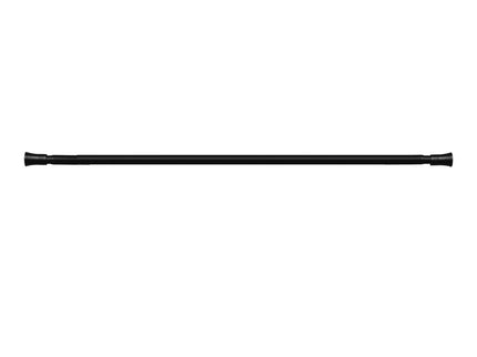 Marlow Black Curtain Rod Steel Quiet Rail Pole Pommel Set Extendable-1910112208768077827