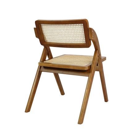 Levede 2X Foldable Rattan Dining Chairs Walnut-1975420495780253699