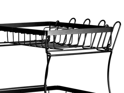 TOQUE Detachable Dish Drying Rack Cutlery Black-1864184346462785539