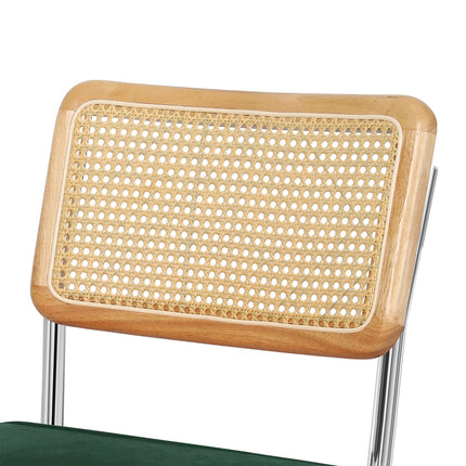 Levede 2xRattan Chair Dining Chairs Green-1975420498355556355