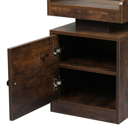 Levede Bedside Table USB Charger Outlet RGB Oak-1975420388338962435